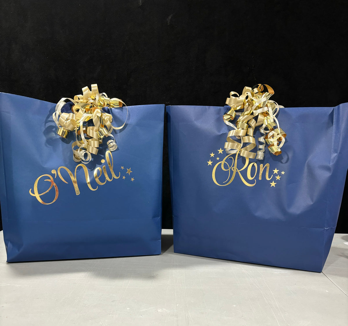 Personalized name gift bags
