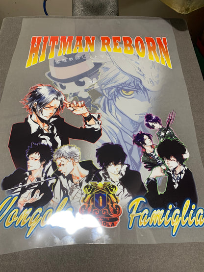 Katekyo Hitman Reborn dtf print on grey shaka wear heavy t shirt