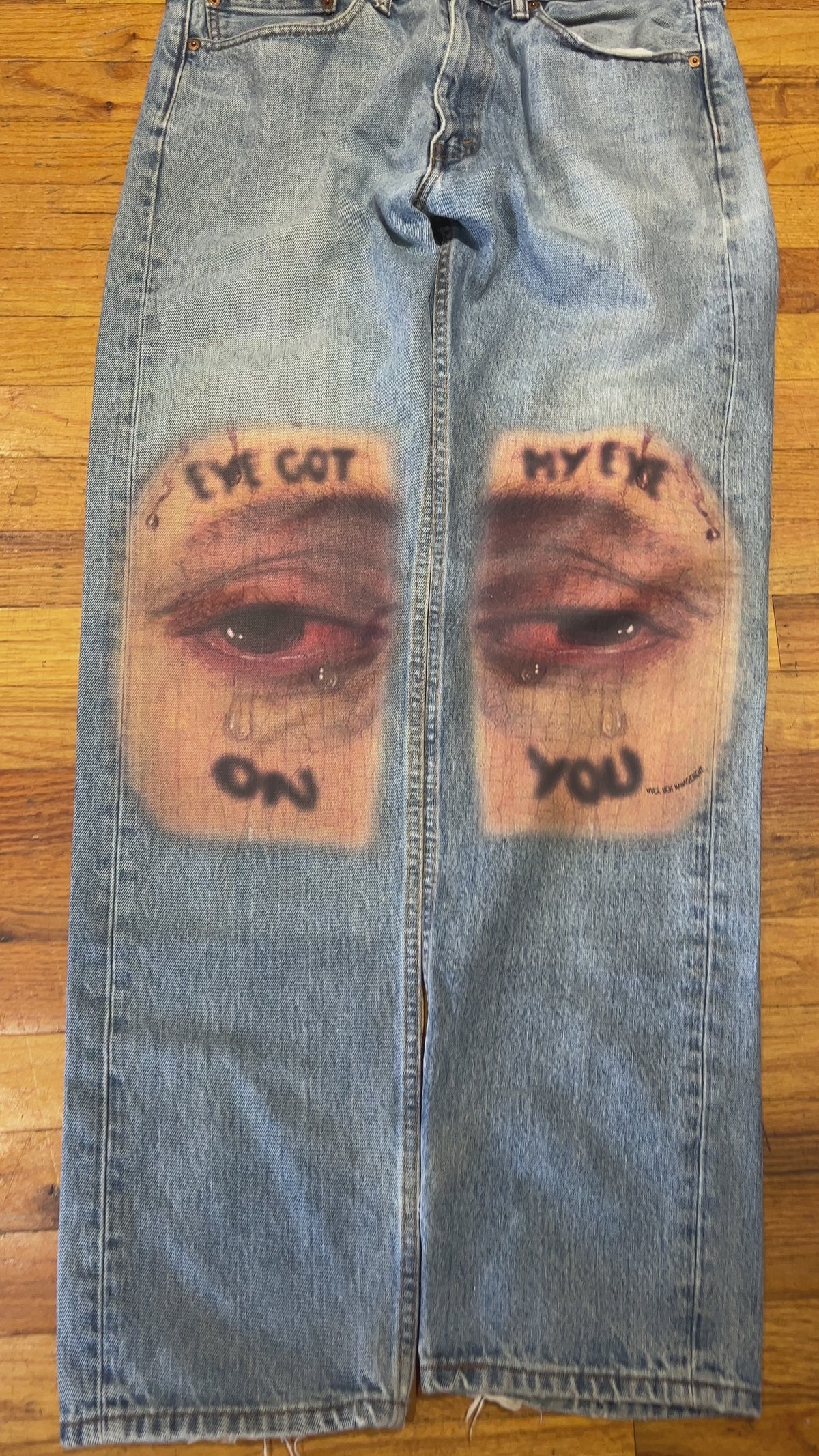 dtg on denim jeans
