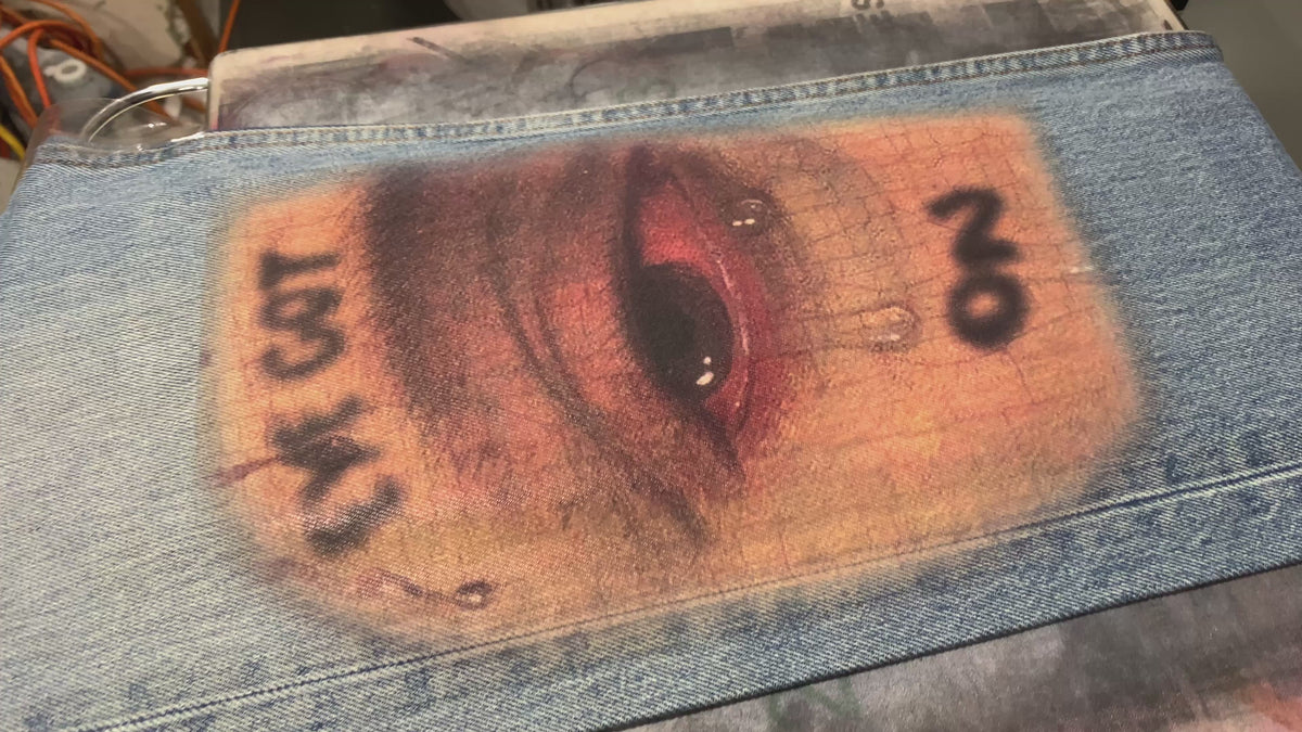 dtg printing on denim jeans