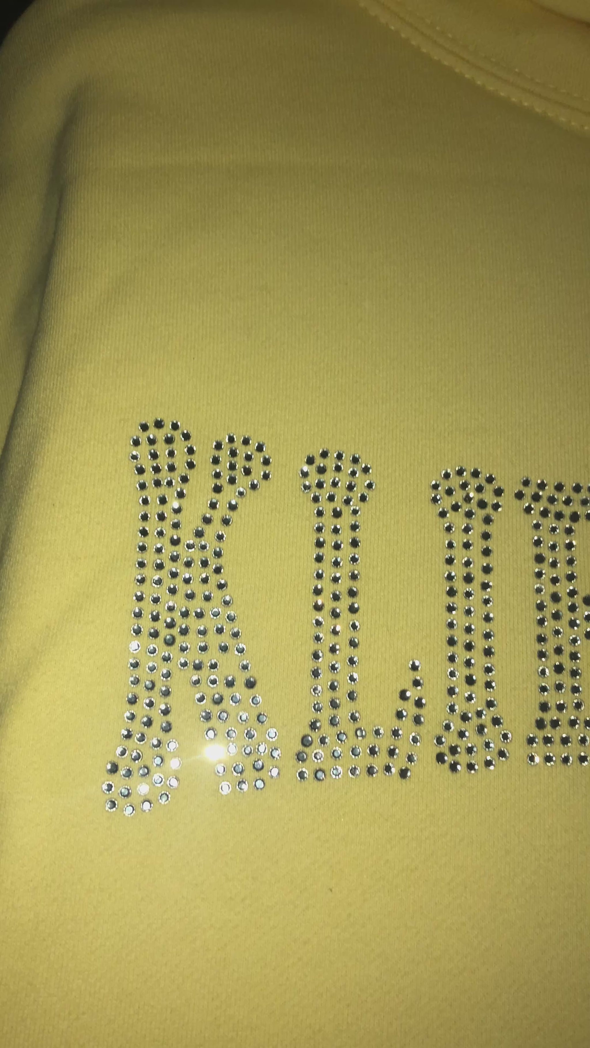 clear rhinestones on hoodie