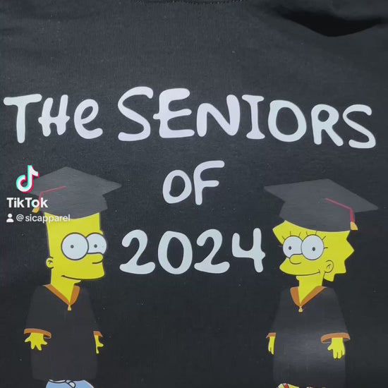 dft video custom black hoodies  with the simpson transfer seniors print