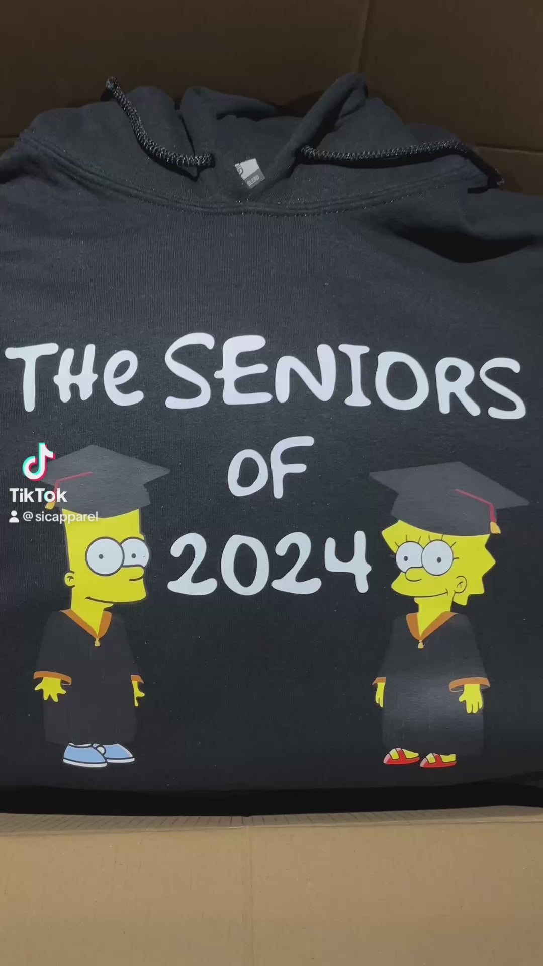 dft video custom black hoodies  with the simpson transfer seniors print
